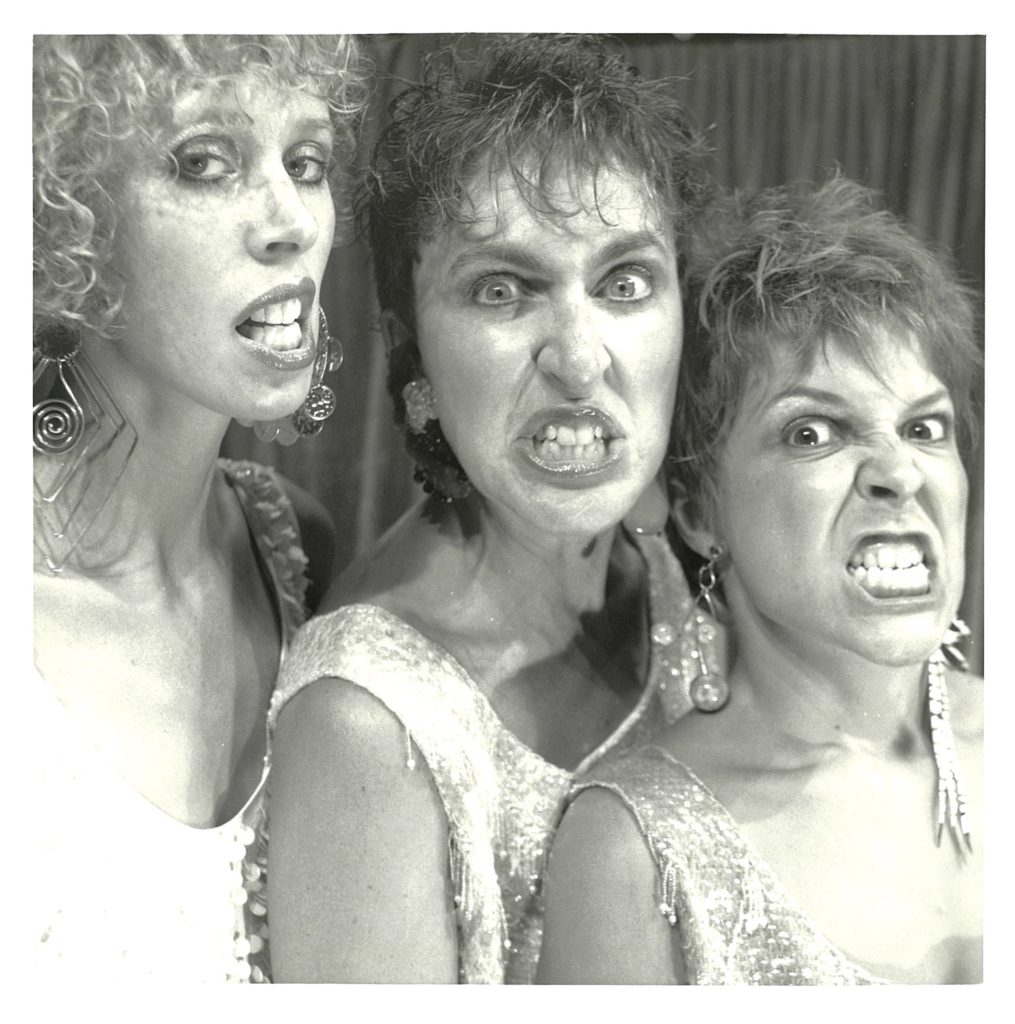 Undated photo of The Clichettes, Left to right: Janice Hladski, Louise Garfield, Johanna Householder. Photographer: David Hlynsky