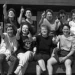 Taken at Jewish Women’s Committee to End the Occupation of the West Bank and Gaza (JWCEO) retreat in 1991. “One thing about our Jewish women's group is that we always have a lot to say...and just one more thing”. Back row: Lynn, Rachel Epstein, Natalie Laroche, Lo Fine, Jacquie Buncel. Front row: Lorie Rotenberg, Margarita Miniovich, Anita Block, Michelle Albert.