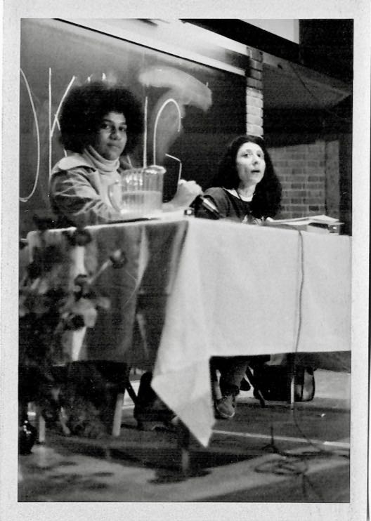 Anne Cools chaired the opening session of the Feminist Symposium Féministe held in Montreal in 1973. The keynote speaker on opening night was Selma James.