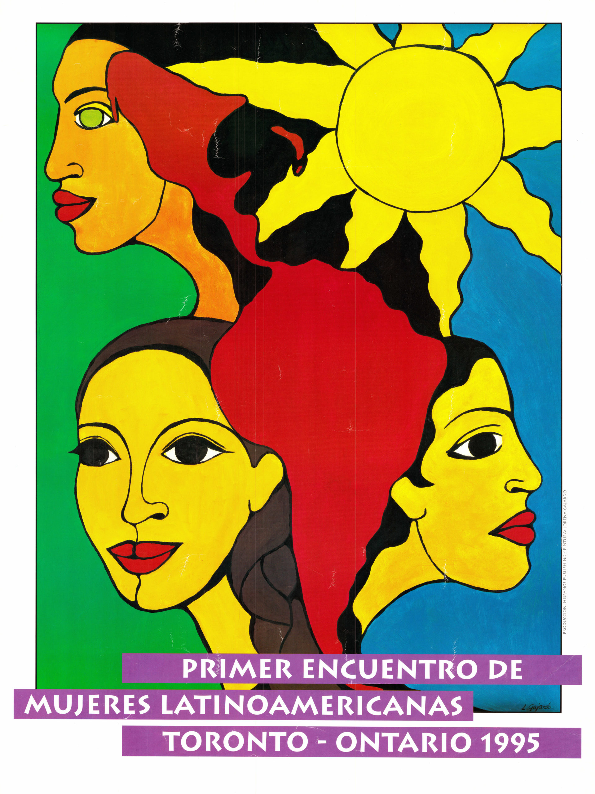 Poster for the first meeting of Latin American women held in Toronto in 1995.