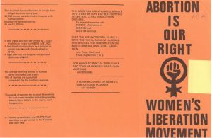 thumbnail of Abortion is Our Right Pamphlet- Women’s Liberation Movement Toronto (1970)