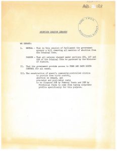 thumbnail of Abortion Caravan Demands and Brief (May 1970)