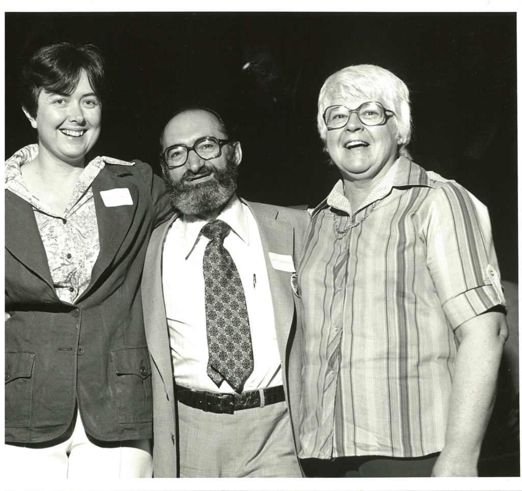 Abortion rights activists Dr. Linda Rapson, Dr. Henry Morgentaler, and Norma Scarborough in 1978 photo.