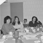 Members of the Affirmative Action "Think Tank" meet to work out policy and to plan. From l to r: Frances Lankin, OPSEU: Deirdre Gallagher, USWA; Elizabeth Traicus, PSAC; Janet Cumming, IBEW; Edith Johnston, UAW