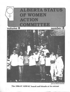 thumbnail of Alberta Status of Women Action Committee Newsletter – Vol. 8, No. 8 – October 1987