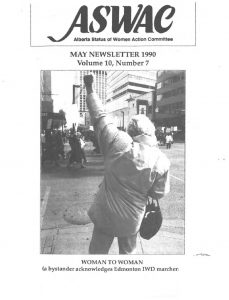 thumbnail of Alberta Status of Women Action Committee Newsletter – Vol. 10, No. 7 – May 1990