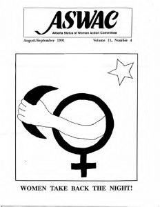 thumbnail of Alberta Status of Women Action Committee Newsletter – Vol. 11, No. 4 – August/September 1991