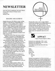 thumbnail of Alberta Status of Women Action Committee Newsletter – February 1996