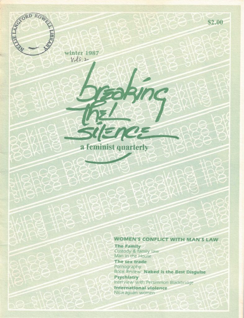 thumbnail of BreakingTheSilence-5-2-Winter-1987