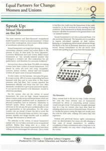 thumbnail of Speak Up: Sexual Harassment on the Job – CLC Women’s Bureau