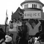 This undated photo was taken at an IWD March in Toronto. The images highlight the themes of Choice and Fighting Poverty. Photograph by Amy Gottlieb.