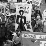 Feminists of Faith join the Federation of Women Teachers' Association of Ontario, the Congress of Canadian Women, and the National Action Committee on the Status of Women at the 1983 International Women's Day March in Toronto.