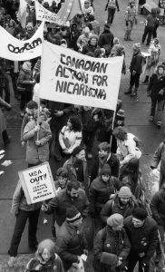 Canadian Action for Nicaragua joins 1983 International Women's Day March in Toronto.