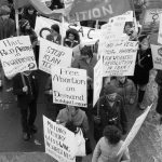 This is a photo of he Trotskyist League at the 1983 International Women's Day March in Toronto.