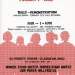 The poster for the 1981 Toronto International Women's Day March and Rally was centred on the power of women's unity.