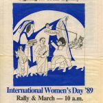 The 1989 IWD March and Rally in Toronto focussed on Women Against Poverty.