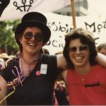 This photo was taken at the 1982 Lesbian and Gay Pride March in Toronto.