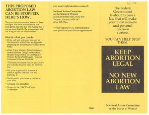 thumbnail of Keep Abortion Legal – NAC Flyer (1989)