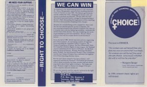 thumbnail of The issue is choice – OCAC Pamphlet (1984)