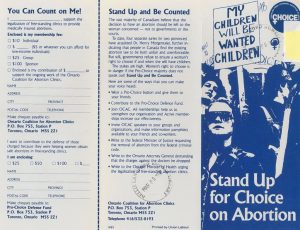 thumbnail of Stand Up for Choice on Abortion- OCAC Pamphlet (1985)