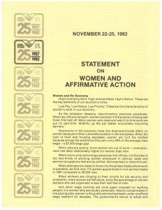 thumbnail of Ontario Federation of Labour Convention – Statement on Affirmative Action (1982)