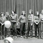 The Red Berets perform for International Women's Day event in Toronto on March 5, 1983. Photograph by Wally Seccombe.