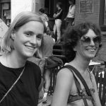 Anne McClard and Lois Pike join other protesters at a 1983 rally organized in support of Dr. Morgentaler and legalizing free-standing abortion clinics. The rally was held outside Dr. Morgentaler's clinic on Harbord Street in Toronto.