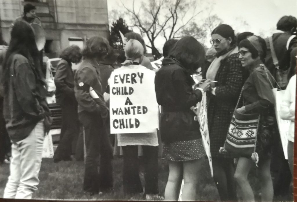 This group of women participated in the May 9th march for abortion rights in Ottawa. The march was organized to coincide with the arrival of he Abortion Caravan and drew supporters from around the country.