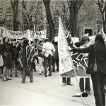 Kingston women march as part of the May 9th demonstration in Ottawa. The event was organized to mark the arrival of the Abortion Caravan as it completed its cross-country trek.