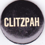 Button with the word "Clitzpah" on a black background.