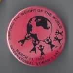 Button for International Women's Day 1989