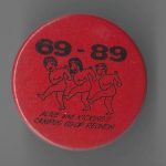 This button is for the 20th anniversary reunion for Campus Community Co-operative Daycare in Toronto.