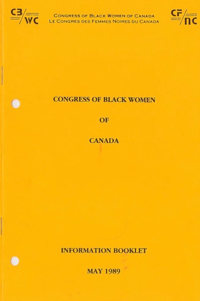 thumbnail of Congress of Black Women of Canada Information Booklet (1989)