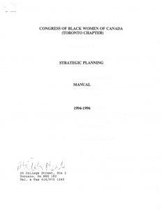 thumbnail of Toronto Chapter Strategic Planning Manual (1994-96)