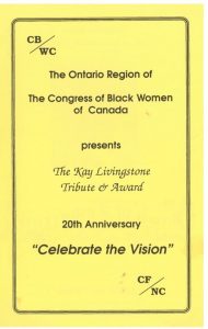 thumbnail of Celebrate the Vision -20th Anniversary of the Kay Livingstone Award Event