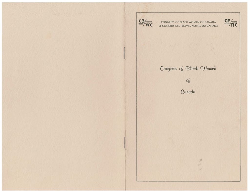 thumbnail of Congress of Black Women of Canada Information Booklet