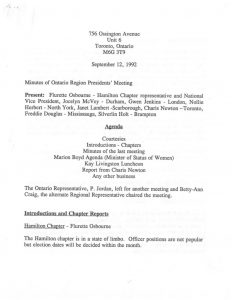 thumbnail of Congress of Black Women of Canada Ontario Region Presidents Meeting (September 1992)