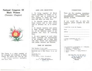 thumbnail of Congress of Black Women of Canada Toronto Chapter Information Brochures