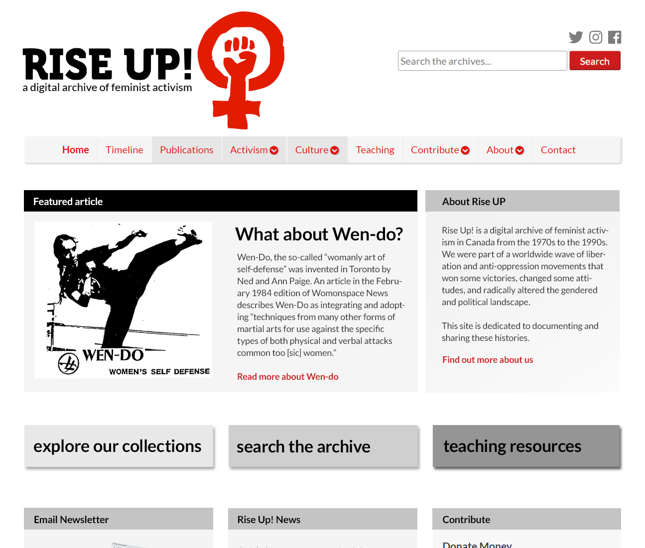A mockup of the home page