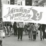 Women participate in 1986 International Women's Day March in Vancouver.