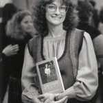 TThis photo features Naomi Wallat a demonstration by Gays and Lesbians Against the Right (GLARE) in Toronto. at the launch for her book, Hard Earned Wages: Women Fighting for Better Work and published by The Women's Press in 1983.