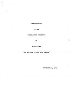 thumbnail of Ontario Federation of Labour Bill C-144 Submission – One in Four is Not Good Enough (1988)