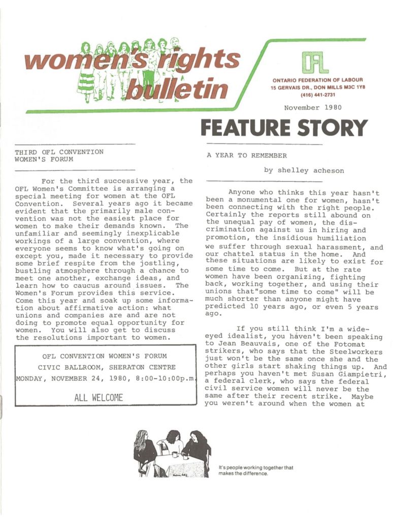 thumbnail of Women’s Rights Bulletin – November 1980