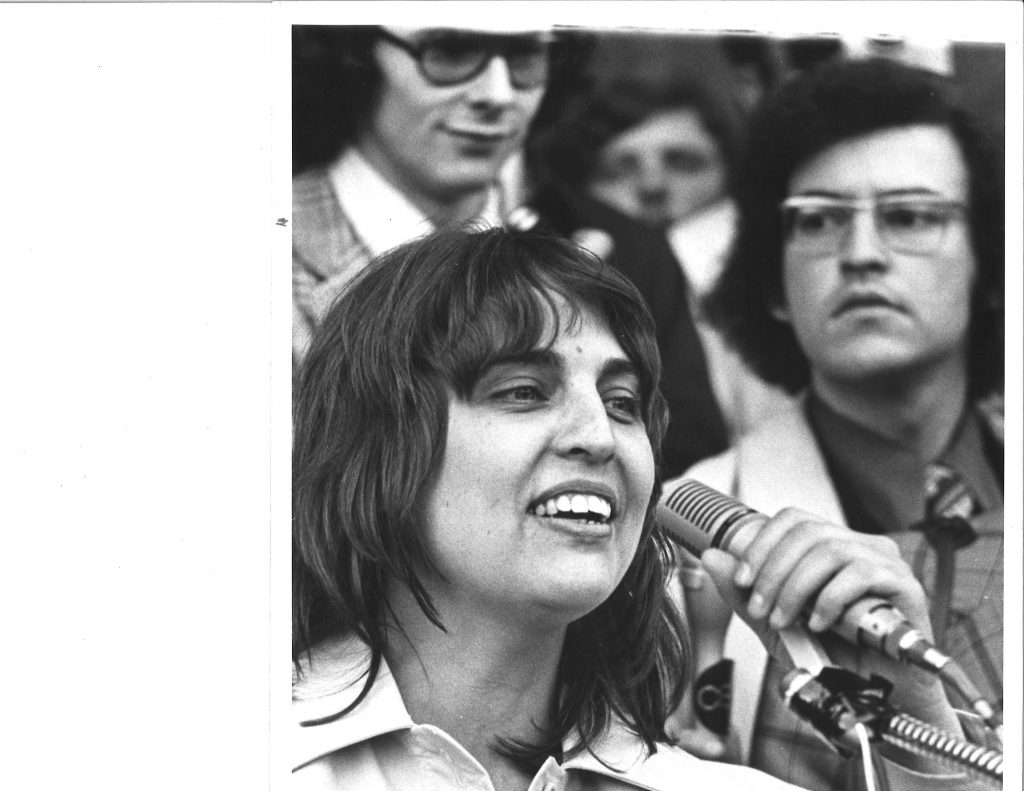 Feminist, union and leftwing activist Liz Barkley emerged as a strong leader during the 1975 secondary school teachers' strike in Toronto. Liz was later elected to the Provincial Executive of the Ontario Secondary School Teachers' Federation and served as President in the 1990s.