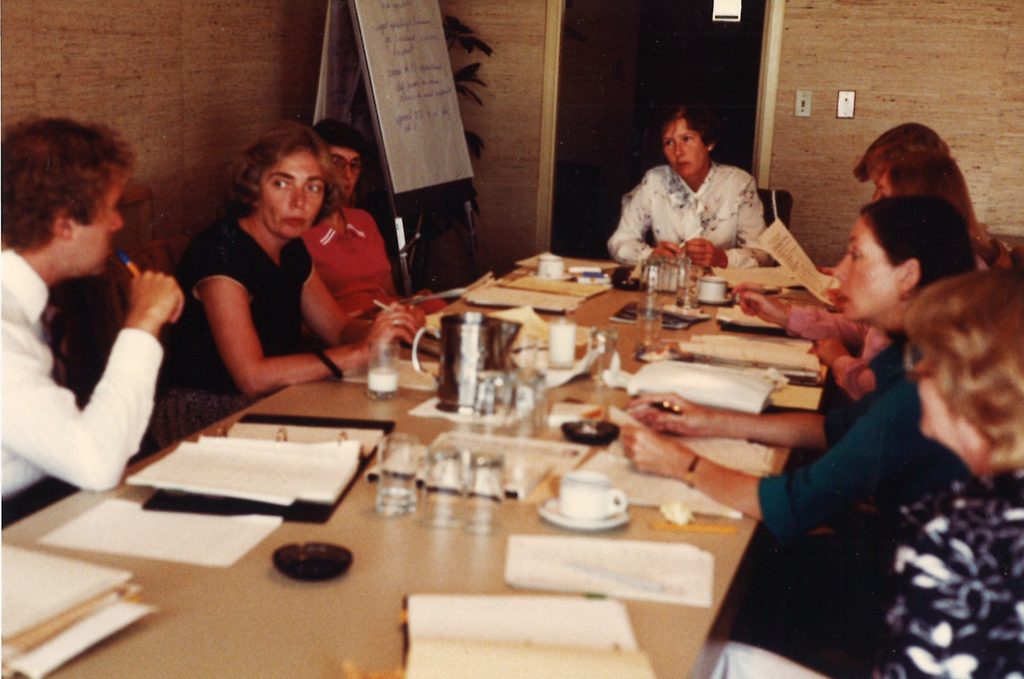 This photo was taken at one for the first OSSTF Status of Women Committee meetings. The Committee was created by a motion at the Annual Meeting in 1981.