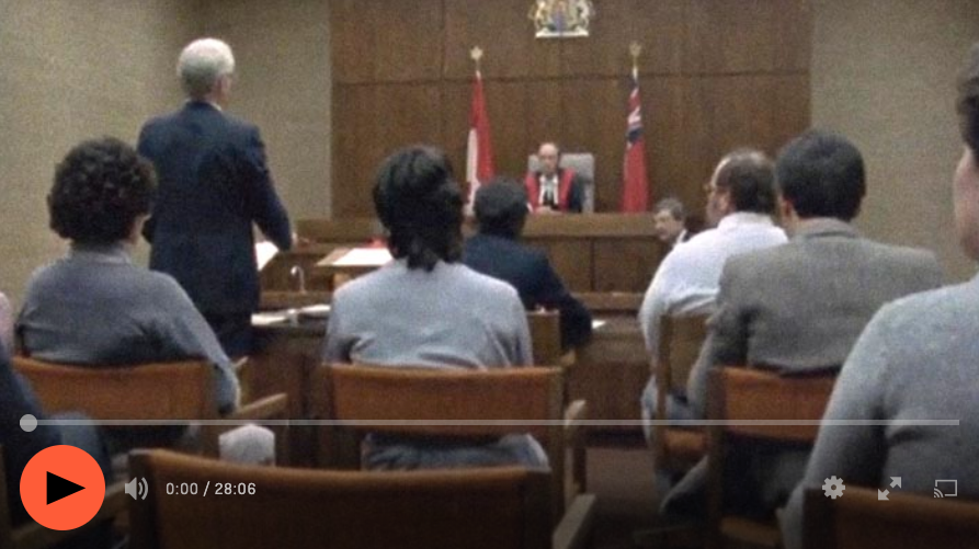 Screencapture from the film Moving On