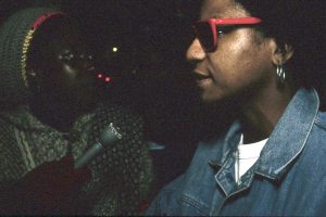 Makeda Silvera speaks at a protest in response to the October 27, 1989, police shooting of 23-year-old Black woman Sophia Cook. The Black Women’s Collective organized the Women’s Coalition Against Racism and Police Violence, a coalition of 35 women’s and progressive organizations which brought people together on December 16, 1989 to demand police accountability and an end to police brutality against Black people.